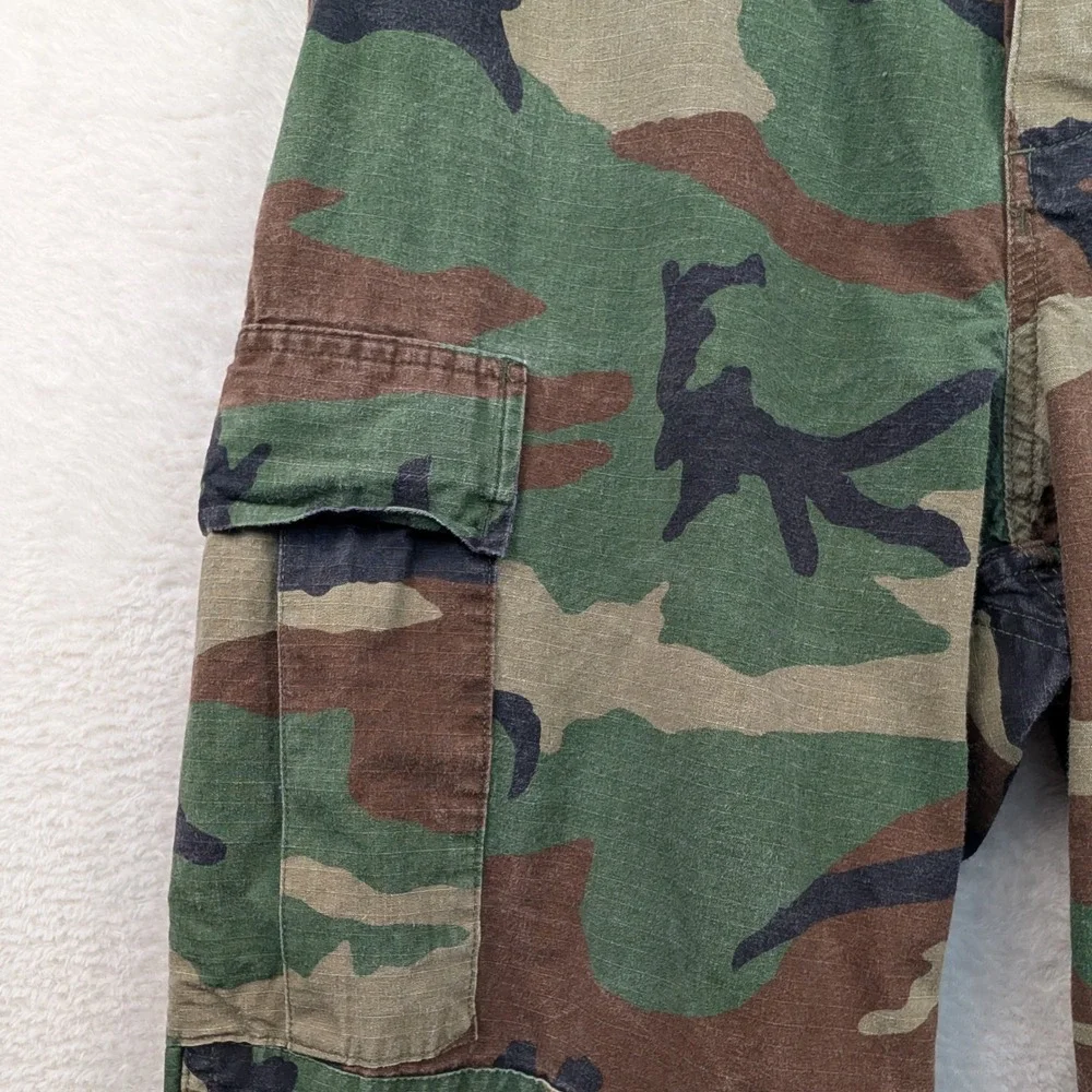 VTG Tru-Spec Cargo Pants Men's M 33x28 Green Woodland Camo Military Utility 90s